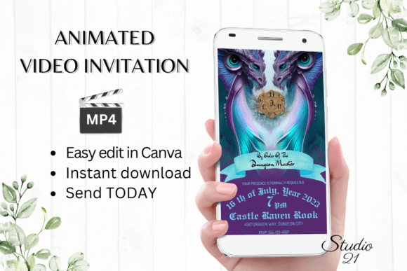 Animated D&D Game Invitation GA104: Craft Epic Digital Invites