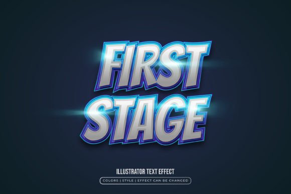 Blue and White Text Effect in Game Style: A Designer's Guide
