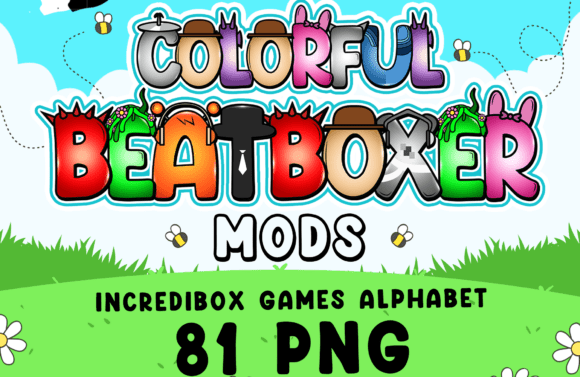 Colorful Beatboxer Game Alphabet: 81 PNG for Bold Branding