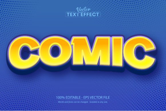 Comic Text Effect: Editable Font Style for Dynamic Designs