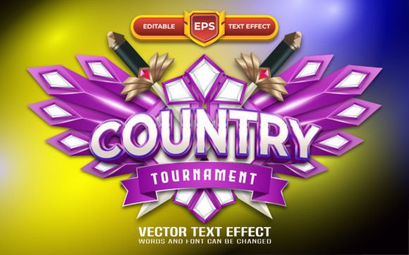 Country 3D Game Logo Text Effect for Dynamic Branding