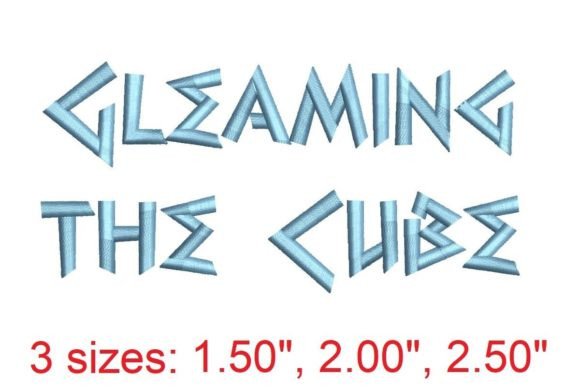 Designing with Dimension: The Gleaming the Cube Embroidery Font