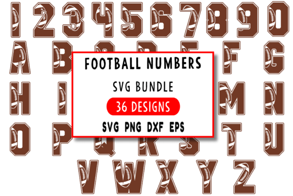 Football Numbers SVG PNG: The Varsity Sports Font for Game-Day Projects
