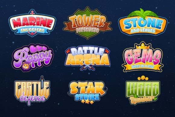 Game Logo Templates: 9 PSD Files for Any Genre
