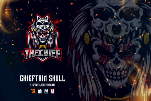 Indian Wolf Skull E-Sport Game Logo Spor: A Designer's Guide to This Edgy Asset