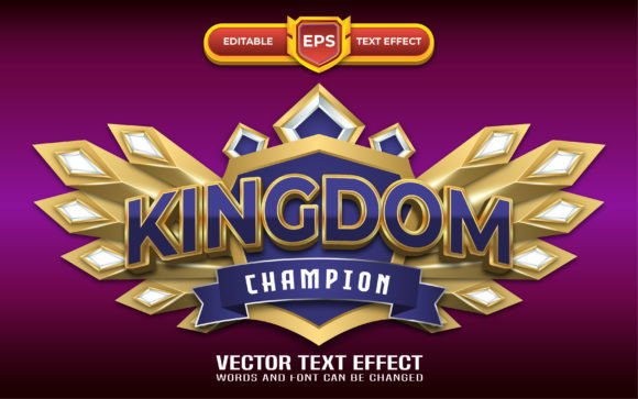 Kingdom 3D Game Logo with Text Effect: Your Next Design Asset
