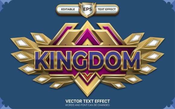 Kingdom Game Emblem with Text Effect: A Designer's Asset