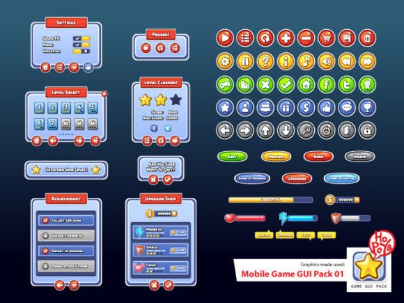 Mobile Game GUI Pack 01: A Complete UI Toolkit for Developers