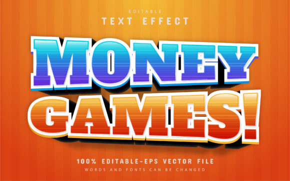 Money Game Text Effect: A Bold, Editable Vector for Impactful Designs