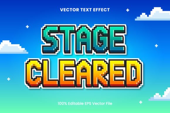 Pixel 8Bit Game Style Vector Text Effect for Modern Designs