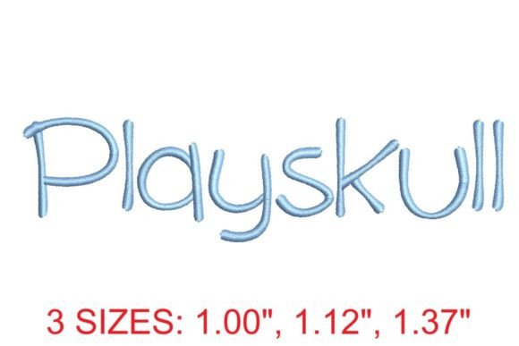 Playskull Embroidery Font: A Stitch of Whimsy