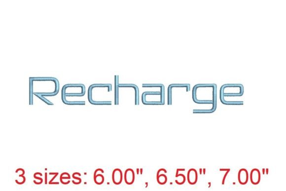 Recharge Embroidery Font: Fresh Energy for Your Stitching