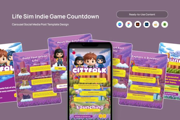 Slice of Life Game Countdown Carousel: Visual Storytelling for Launch