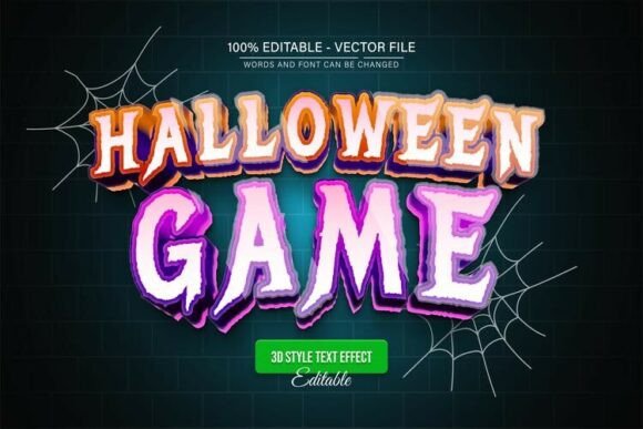 Spooky Halloween Game 3D Text Effect: A Versatile Design Asset