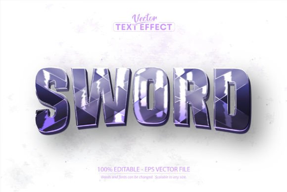 Sword Text Effect: Editable War Game and Cartoon Style