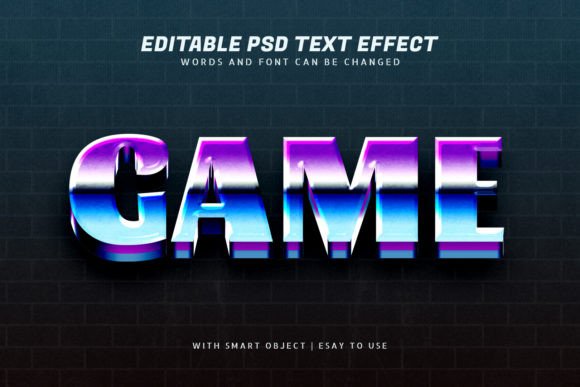 Unlock Nostalgia with Game 3d Retro Text Effect Editable